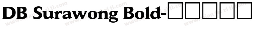 DB Surawong Bold字体转换